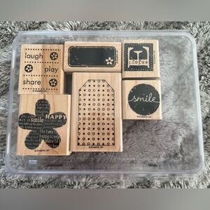 Stampin’ Up! Be Happy 2006 Set of 6 Stamps Retired